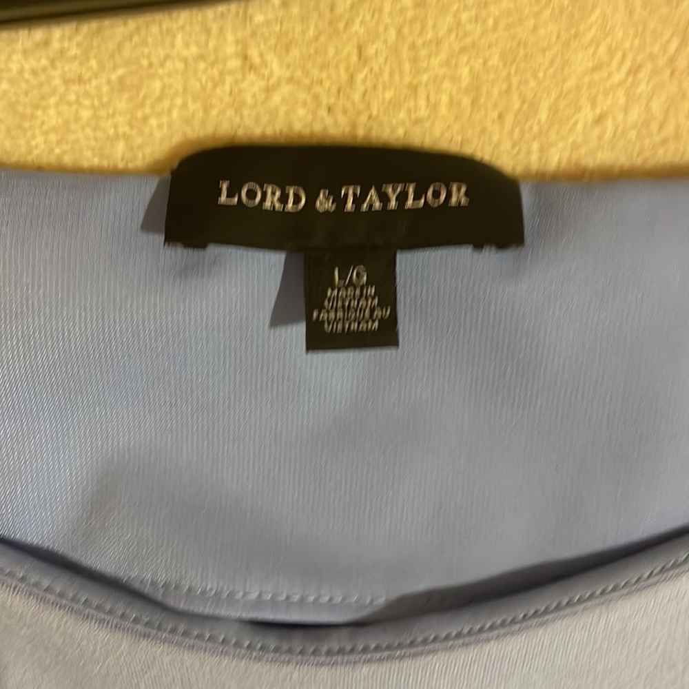 Lord and Taylor Fit and Flare Blue dress in size large - Picture 5 of 7